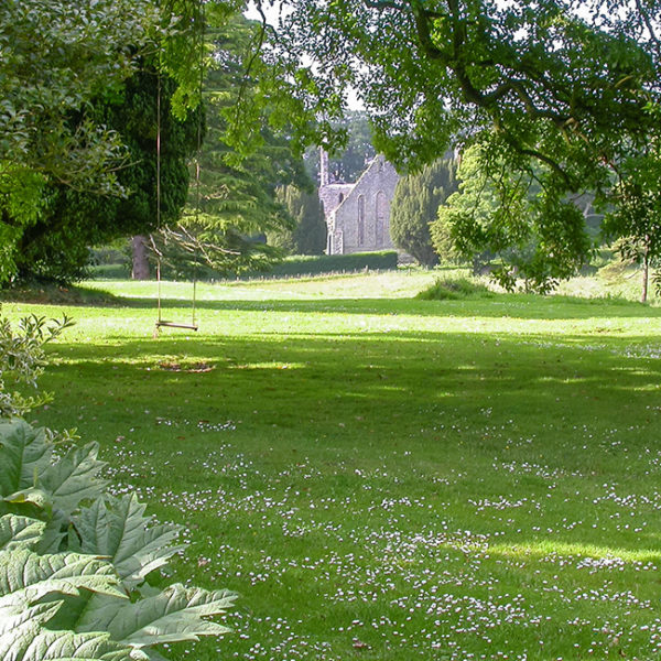 Garden swing & Abbey ruins