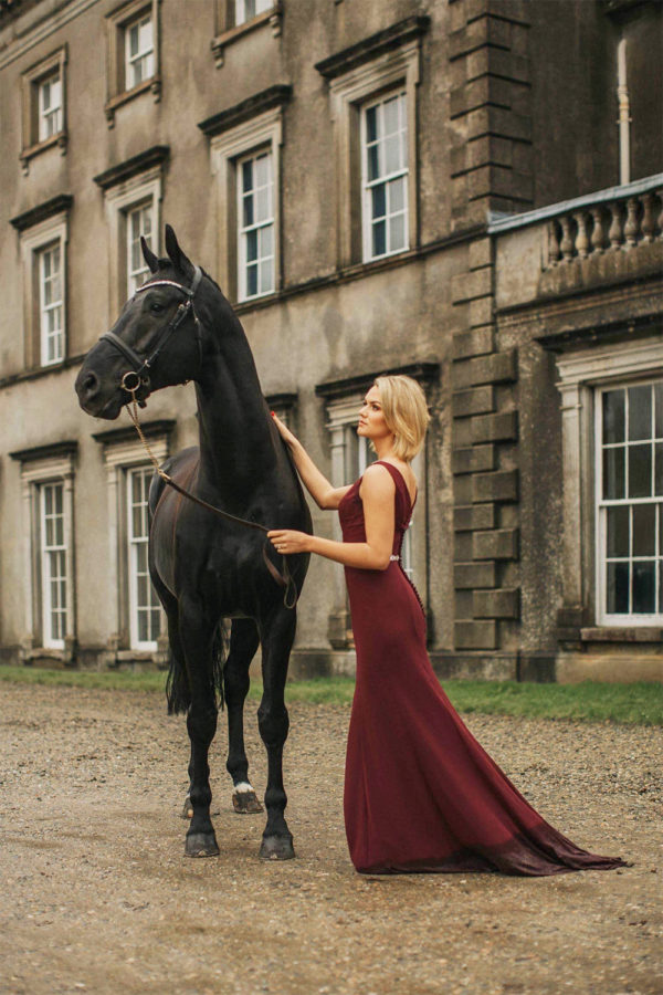 Courtney Stuart with her dressage horse Luther at Grey Abbey House #1