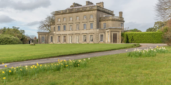 Grey Abbey House façade in Spring